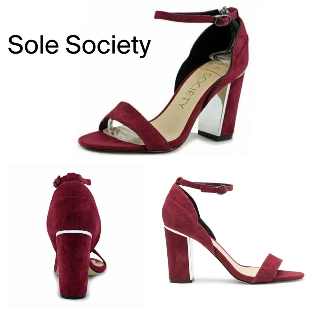 NWT Sole Society Paden Womens Burgundy Pump Size 9 - Picture 2 of 7